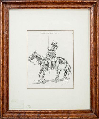 After Frederic Remington (1861-1909): Horses of the Plains; and A Scout with the Buffalo-Soldiers