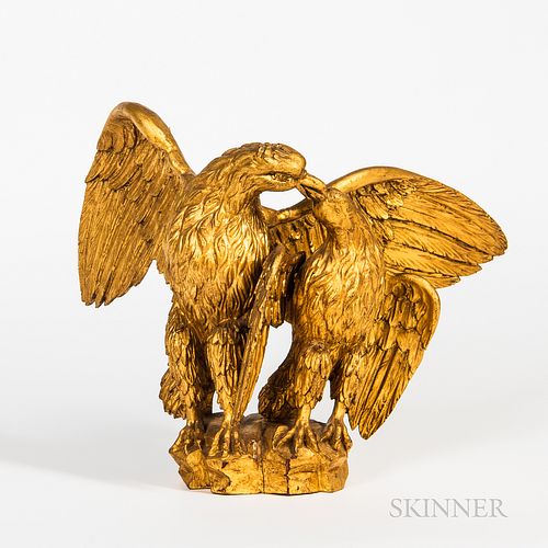Carved and Gilded Eagle and Eaglet