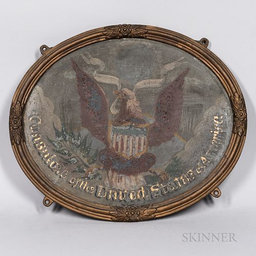 Cast Iron and Painted Tin "Consulate of the United States of America" Sign