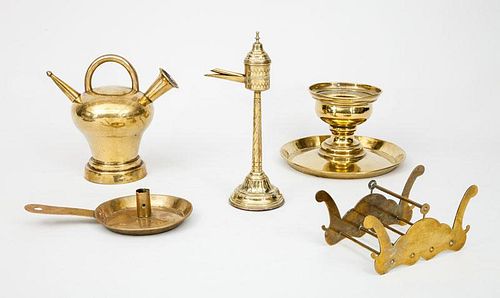 Group of Five Brass Articles