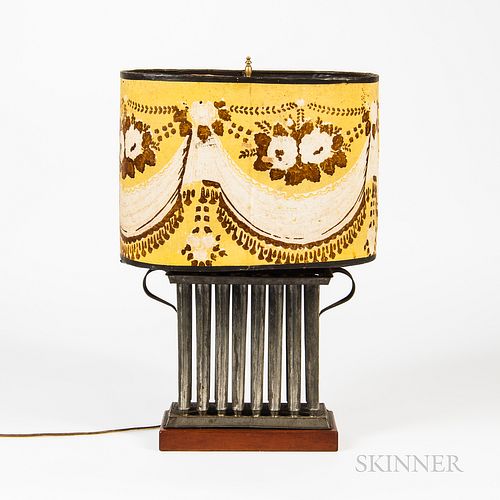 Tin Candle Mold Converted to Lamp