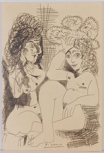 Pablo Picasso, Attributed: Deux Nues
