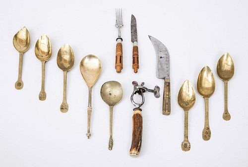 Group of Brass and Other Utensils
