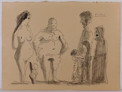 Pablo Picasso, Attributed: Deux Familles