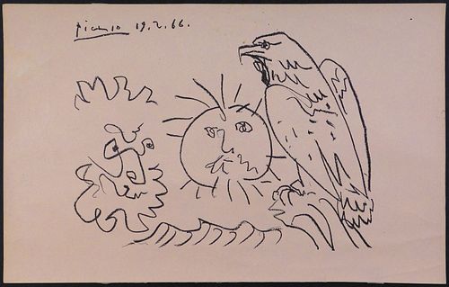 Pablo Picasso: Face and Eagle