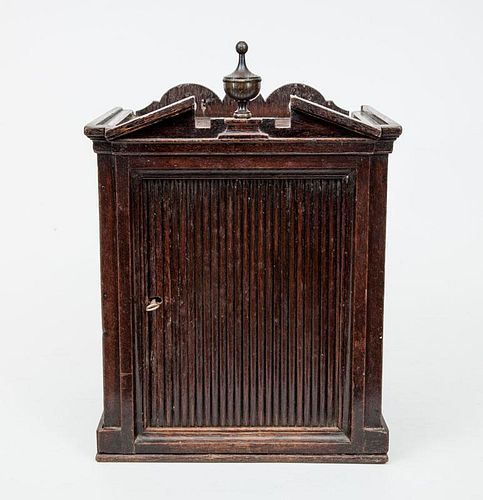 Dutch Neoclassical Carved Mahogany Table Cabinet with Tambour Door