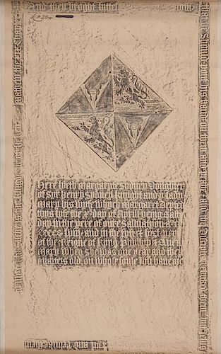 Group of Eleven English Brass Rubbings