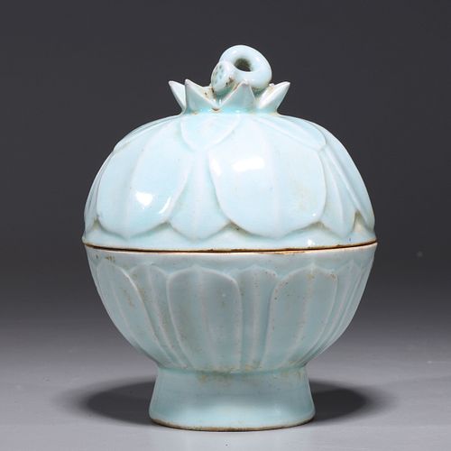Unusual Chinese Celadon Glazed Covered Teapot