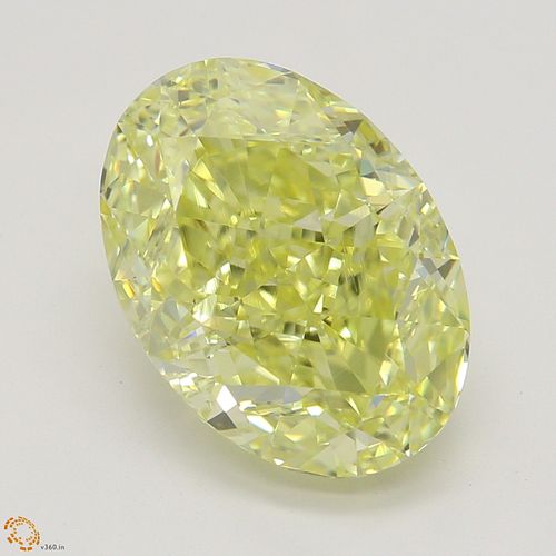 3.05 ct, Natural Fancy Intense Yellow Even Color, VVS2, Oval cut Diamond (GIA Graded), Appraised Value: $153,700 