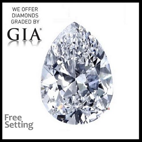 5.82 ct, D/FL, Type IIa Pear cut GIA Graded Diamond. Appraised Value: $1,484,100 