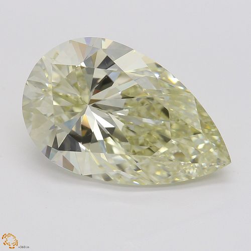 5.01 ct, Natural Fancy Light Yellow Even Color, VS1, Pear cut Diamond (GIA Graded), Appraised Value: $168,300 