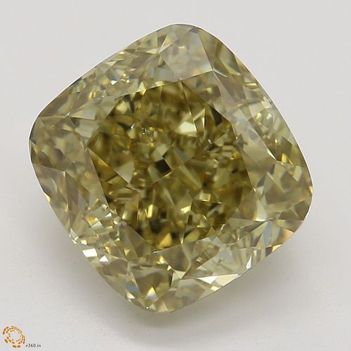 3.01 ct, Natural Fancy Dark Brown Greenish Yellow Even Color, VS2, Cushion cut Diamond (GIA Graded), Appraised Value: $31,700 