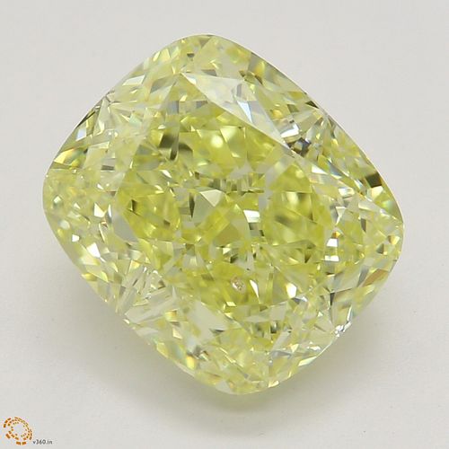 3.01 ct, Natural Fancy Yellow Even Color, SI1, Cushion cut Diamond (GIA Graded), Appraised Value: $63,400 