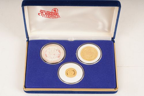 Wyoming Centennial Proof Gold Silver Coins