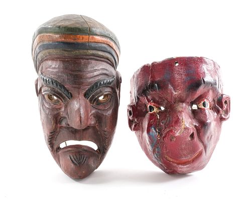 Two Wooden Masks