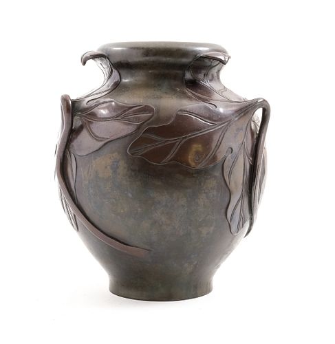 Japanese Meiji Era Bronze Vase