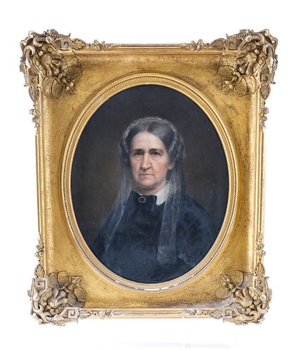 19th Century American School Portrait of Lady