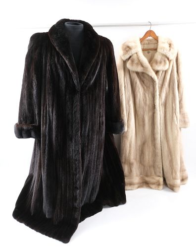 2 Ladies Full Length Fur Coats