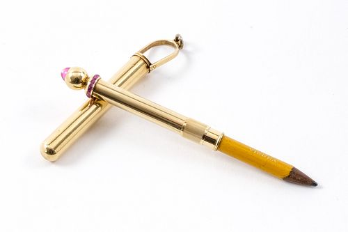 18K Gold Pencil Holder
