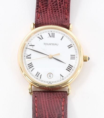 Tourneau 14K Gold Case Wristwatch