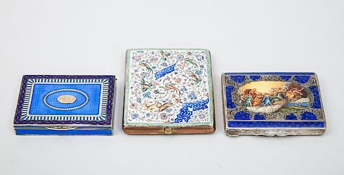 French Enamel and Silver-Gilt Box
