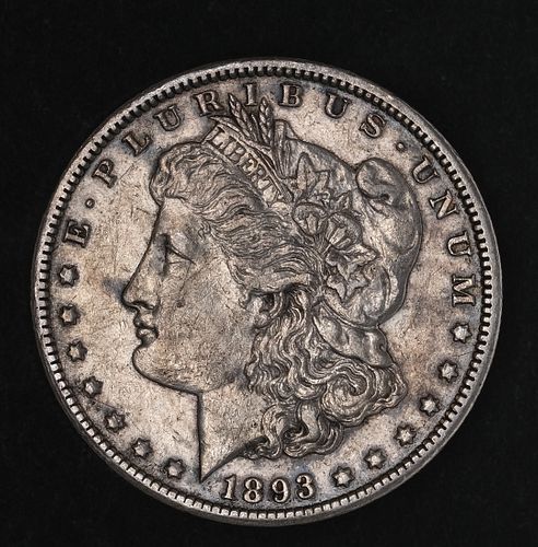 1893-CC Morgan Silver Dollar (XF)