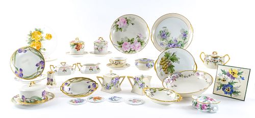 30 Pieces - Walter Wilson Hand Painted Porcelain