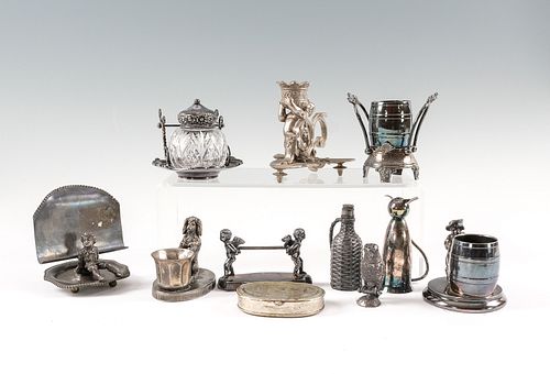11 Pieces - Mixed Metals Table Items