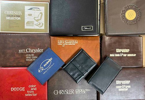 Vintage Car Dealer Color and Trim Selection Books