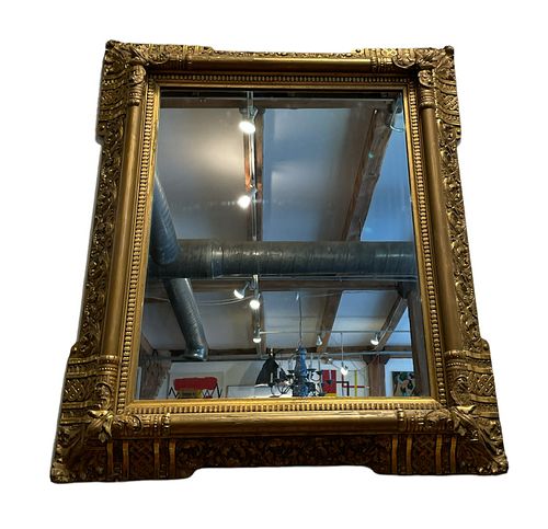 19th C Exceptionally Ornate French Gold, French Gold Gilt Mirror