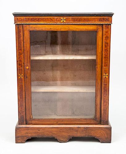 Victorian Gilt-Metal-Mounted Inlaid Walnut Small Bookcase