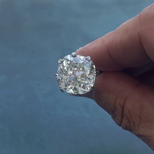 EGL 19.53ct Diamond and Platinum Ring