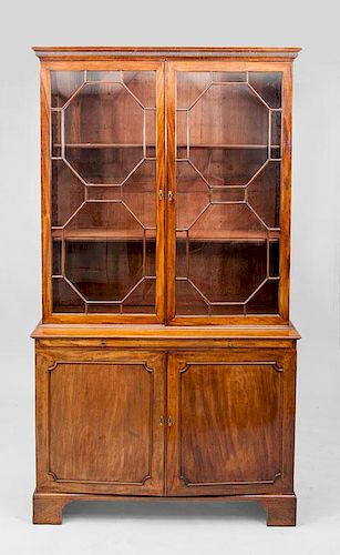 George II Mahogany Two-Part Bookcase