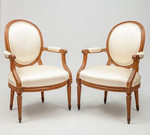 Suite of Louis XVI Provincial Beechwood Seat Furniture