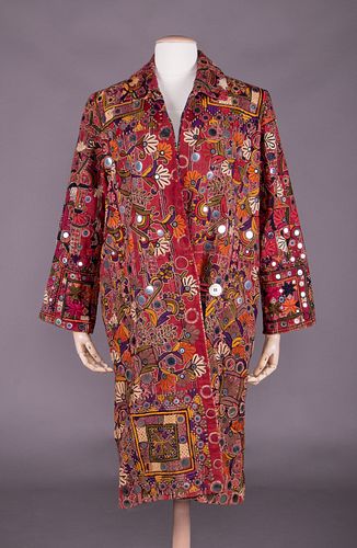 INDIAN EMBROIDERED SOUVENIR COAT, CAIRO, 1910-1920s