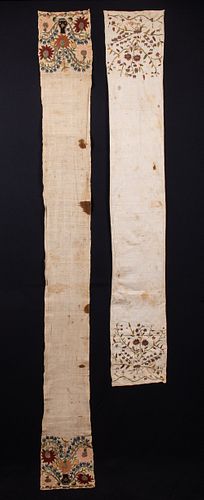TWO OTTOMAN WEDDING TOWELS, LATE 18TH-EARLY 19TH C