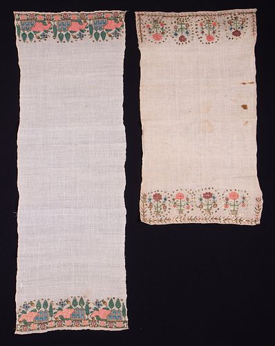 TWO EMBROIDERED WEDDING TOWELS, ARMENIA, MID 19TH C
