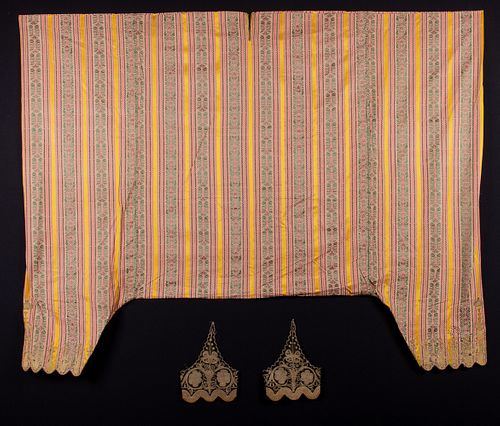 SILK HAREM PANTS & EMBROIDERED CUFFS, GREECE OR MACEDONIA, EARLY-MID 19TH C
