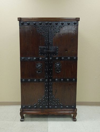 Chinese Hardwood 2-Door Cabinet.