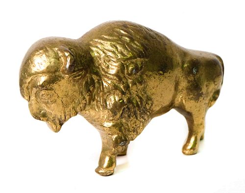 Gilt Bronze Figural Sculpture Bison or Buffalo