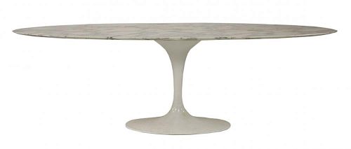 A 'Tulip' dining table,<BR>designed by Eero Saarinen, manufactured by Knoll International, the oval