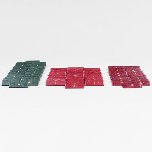 Three Sets of Smythson Leather Place Card Holders