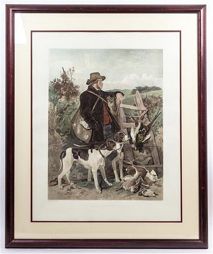 A Handcolored Engraving, F. Stackpoole after Richard Ansdell, 29 1/2 x 23 1/2 inches plate size.