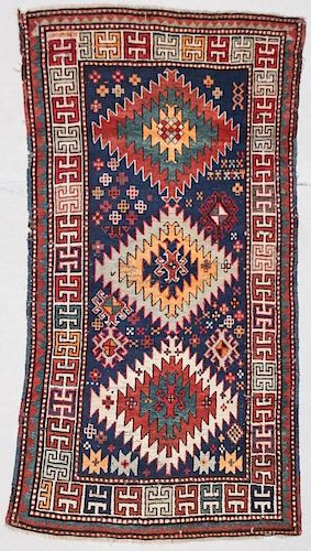 Antique Kazak Rug: 3' x 6' (91 x 183 cm)