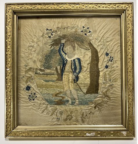 Needlework Picture of a Boy