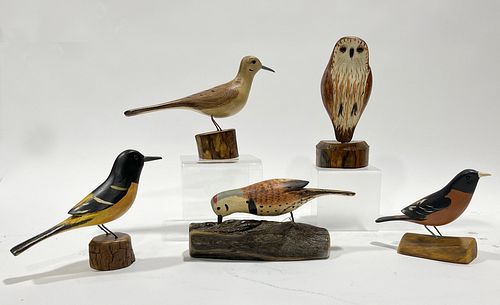 Group of Folk Art Birds