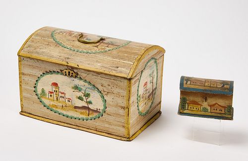 Two Painted Brides Boxes