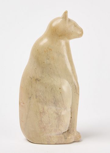 Folk Art Stone Cat