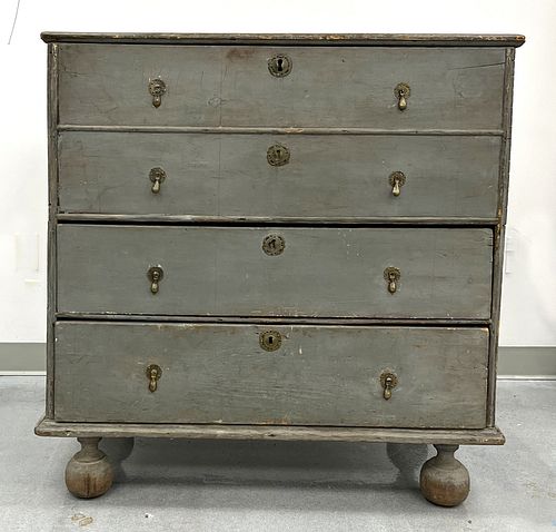 William and Mary Blanket Chest with Two Drawers