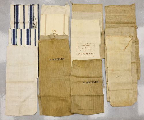 Lot of Early Fabric Bags